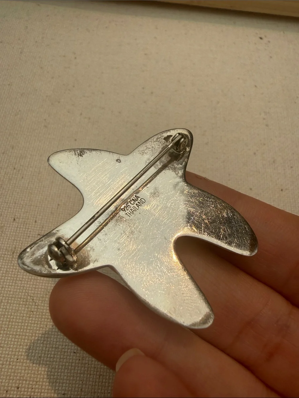 Sterling Silver 925 Thailand Starfish Brooch